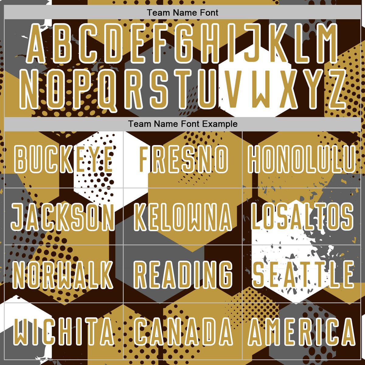Custom Brown Old Gold-White Geometric Shape Sublimation Soccer Uniform Jersey Limited
