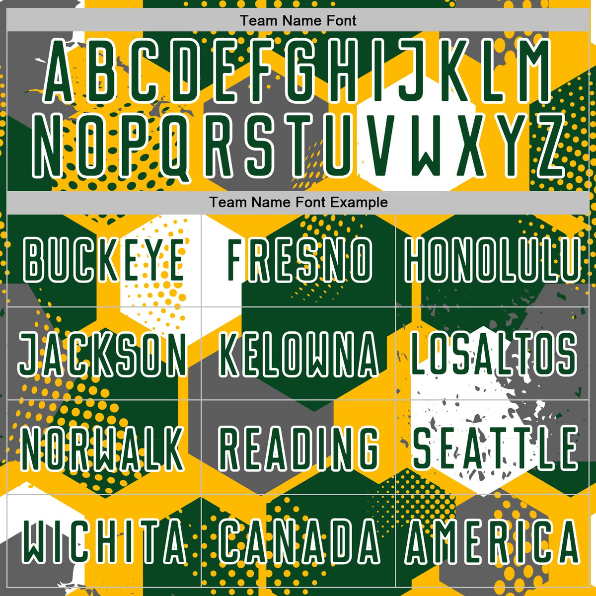 Custom Gold Green-White Geometric Shape Sublimation Soccer Uniform Jersey Limited