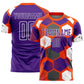 Custom Orange Purple-White Geometric Shape Sublimation Soccer Uniform Jersey
