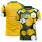 Custom Green Yellow-White Geometric Shape Sublimation Soccer Uniform Jersey