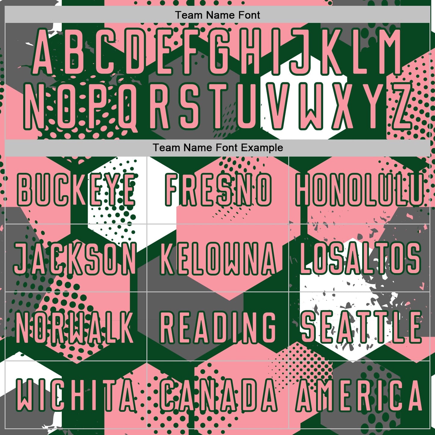 Custom Green Medium Pink-White Geometric Shape Sublimation Soccer Uniform Jersey Limited