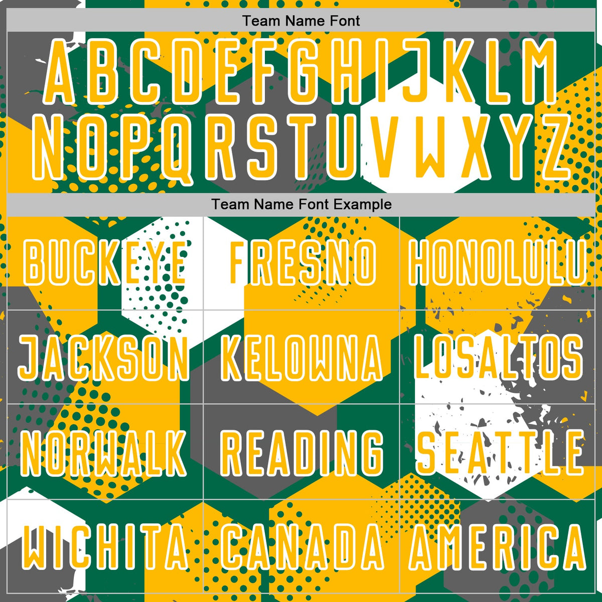Custom Kelly Green Gold-White Geometric Shape Sublimation Soccer Uniform Jersey Limited