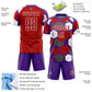 Custom Purple Red-White Geometric Shape Sublimation Soccer Uniform Jersey Limited