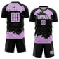 Custom Black Light Purple-White Abstract Fragment Art Sublimation Soccer Uniform Jersey Limited
