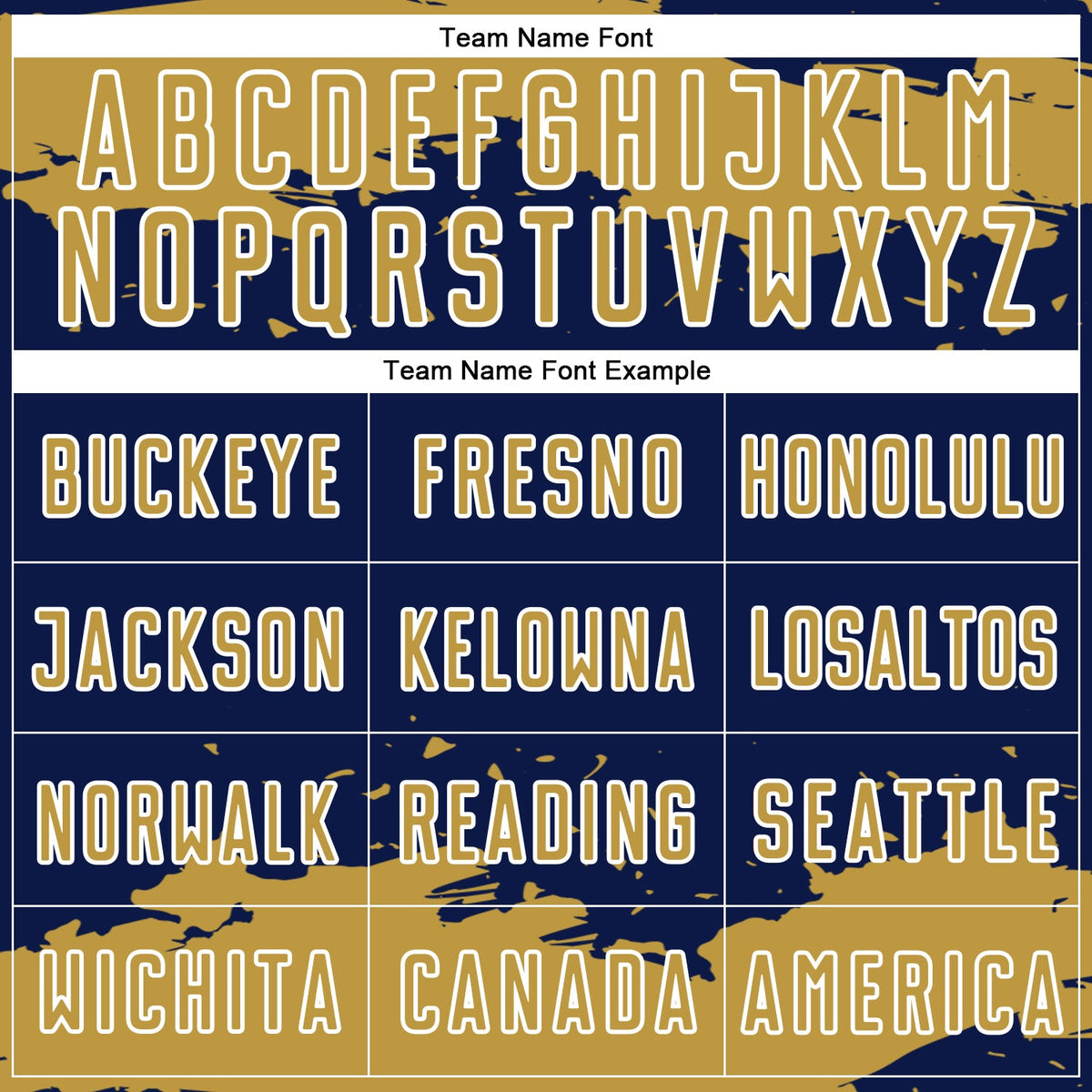 Custom Navy Old Gold-White Abstract Fragment Art Sublimation Soccer Uniform Jersey Limited