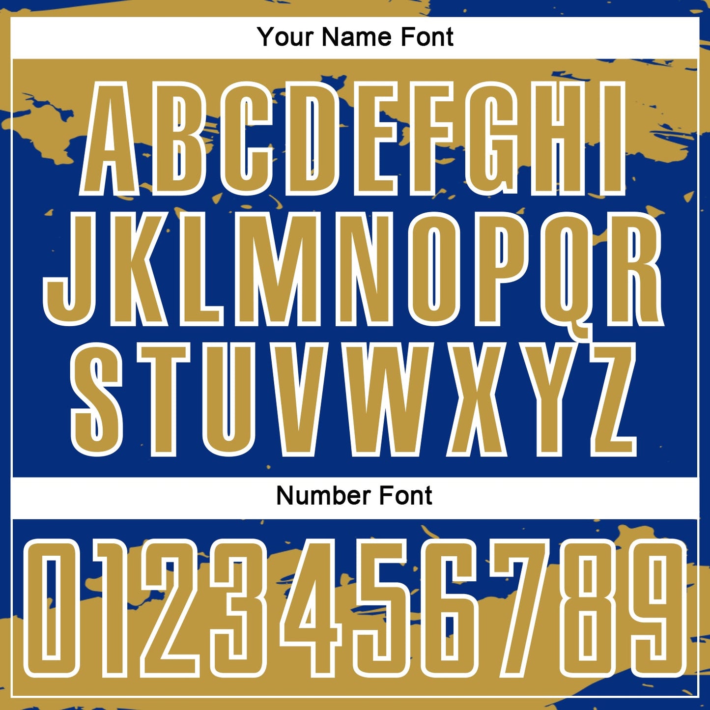 Custom Royal Old Gold-White Abstract Fragment Art Sublimation Soccer Uniform Jersey Limited