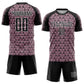 Custom Black Light Pink-White Geometric Arrow Sublimation Soccer Uniform Jersey Limited