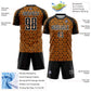 Custom Black Bay Orange-White Geometric Arrow Sublimation Soccer Uniform Jersey Limited