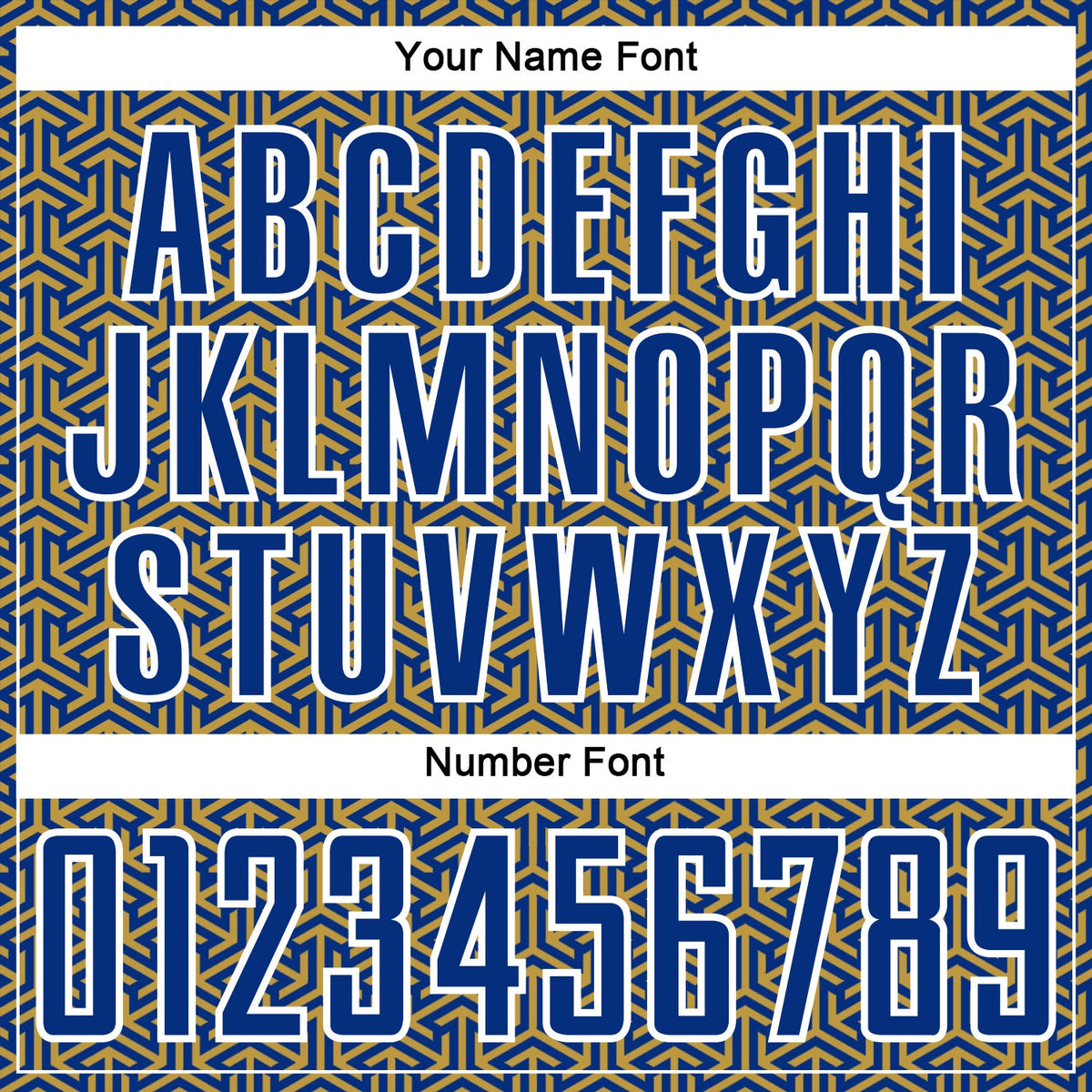 Custom Royal Old Gold-White Geometric Arrow Sublimation Soccer Uniform Jersey Limited