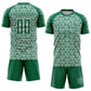 Custom Kelly Green White Geometric Arrow Sublimation Soccer Uniform Jersey Limited
