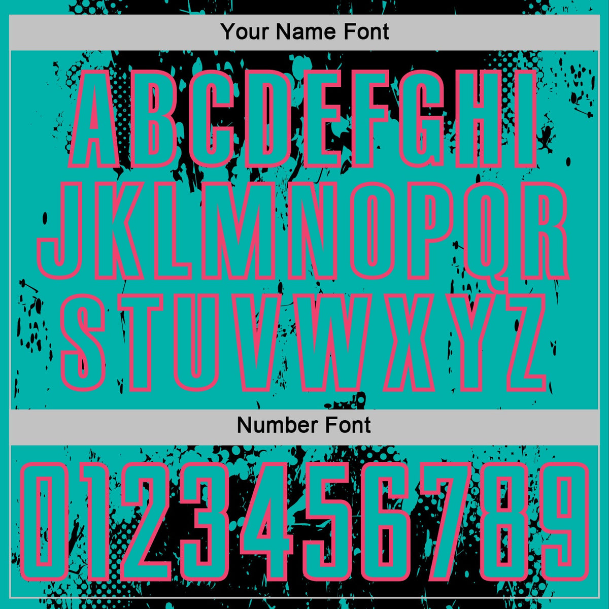 Custom Black Aqua-Neon Pink Abstract Splatter Grunge Art Sports Sublimation Soccer Uniform Jersey Limited