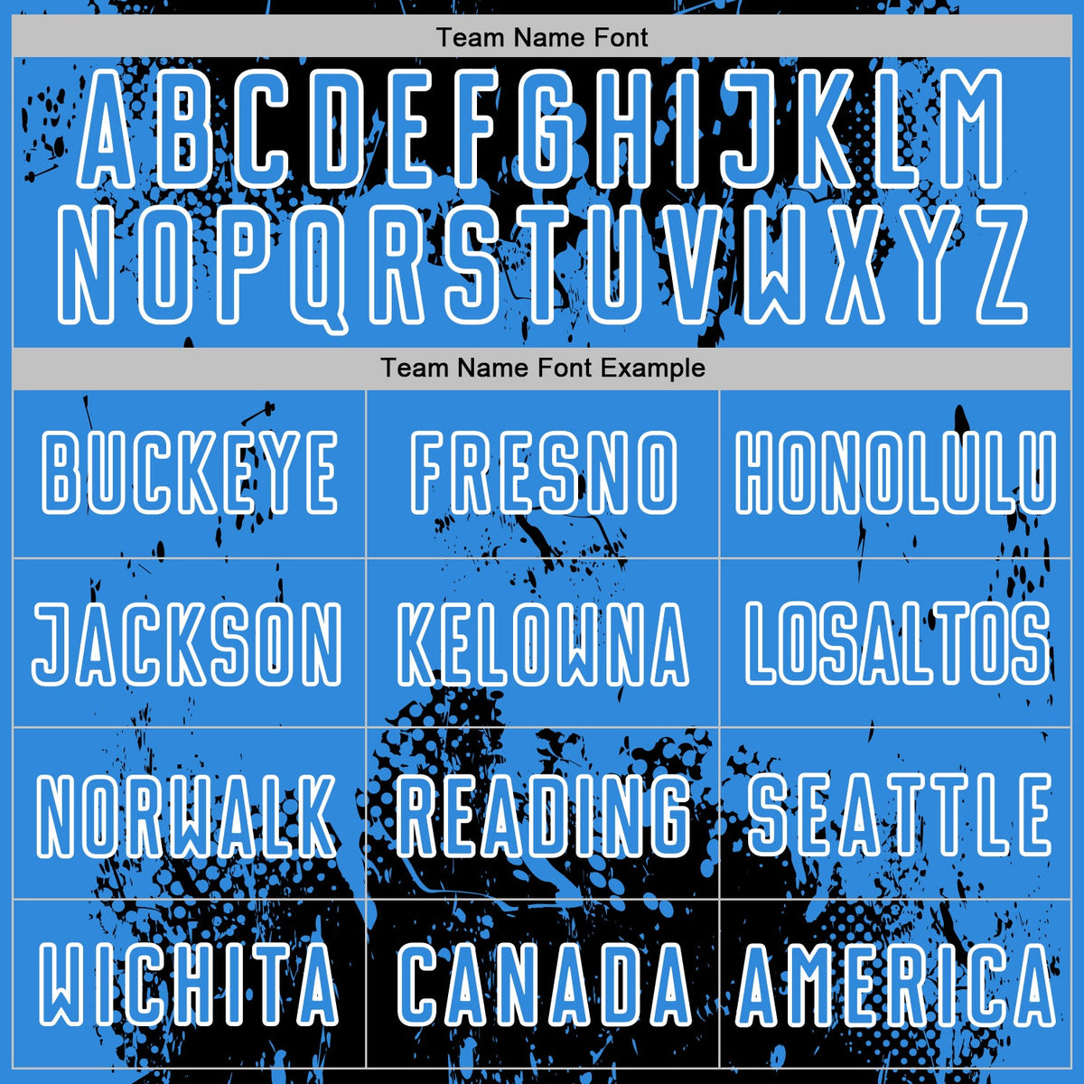 Custom Black Powder Blue-White Abstract Splatter Grunge Art Sports Sublimation Soccer Uniform Jersey Limited