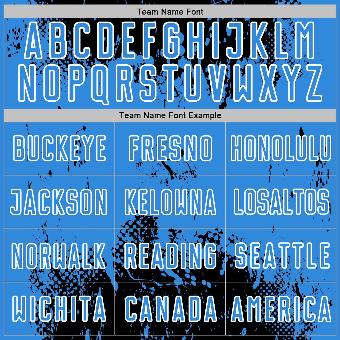 Custom Black Powder Blue-White Abstract Splatter Grunge Art Sports Sublimation Soccer Uniform Jersey Limited