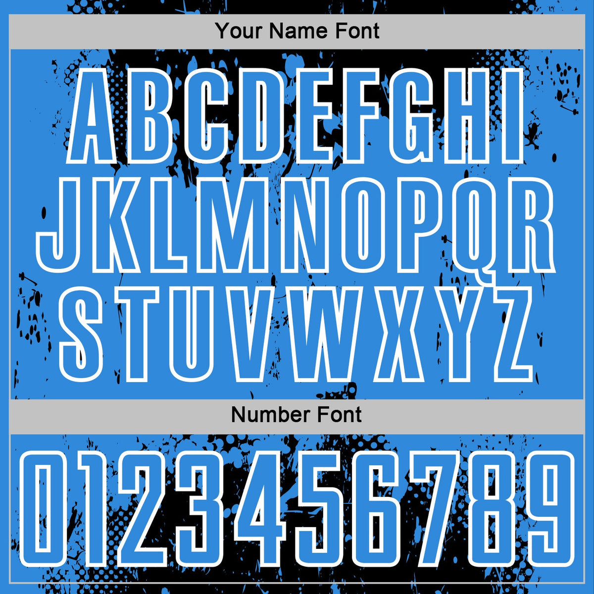 Custom Black Powder Blue-White Abstract Splatter Grunge Art Sports Sublimation Soccer Uniform Jersey Limited