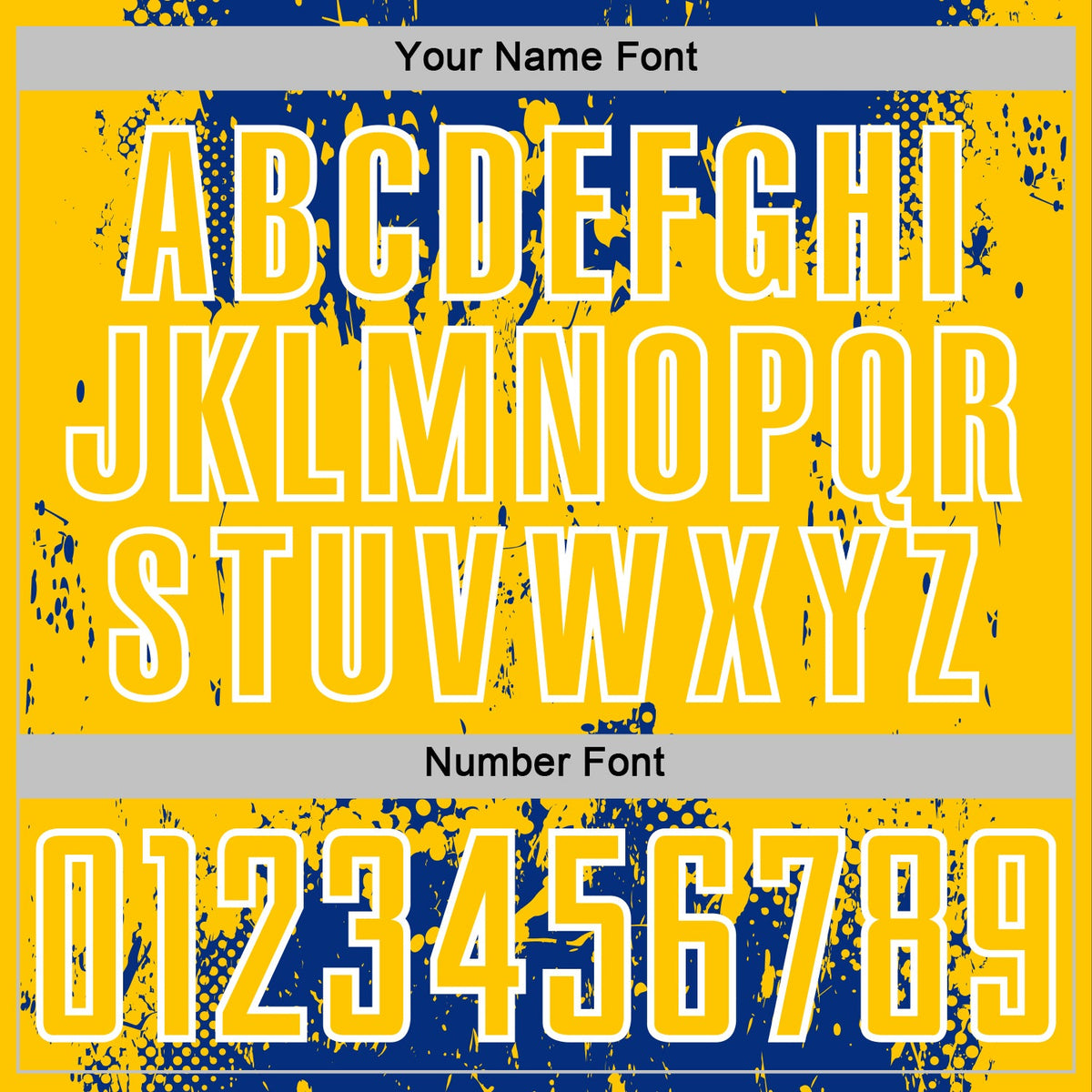 Custom Royal Yellow-White Abstract Splatter Grunge Art Sports Sublimation Soccer Uniform Jersey Limited