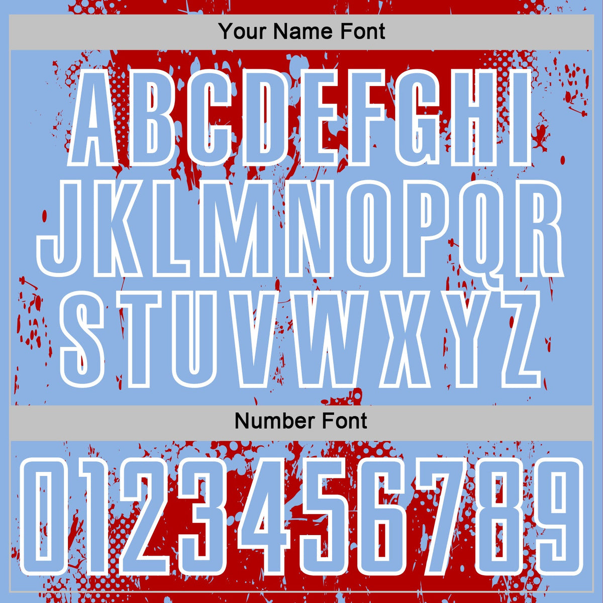 Custom Red Light Blue-White Abstract Splatter Grunge Art Sports Sublimation Soccer Uniform Jersey Limited