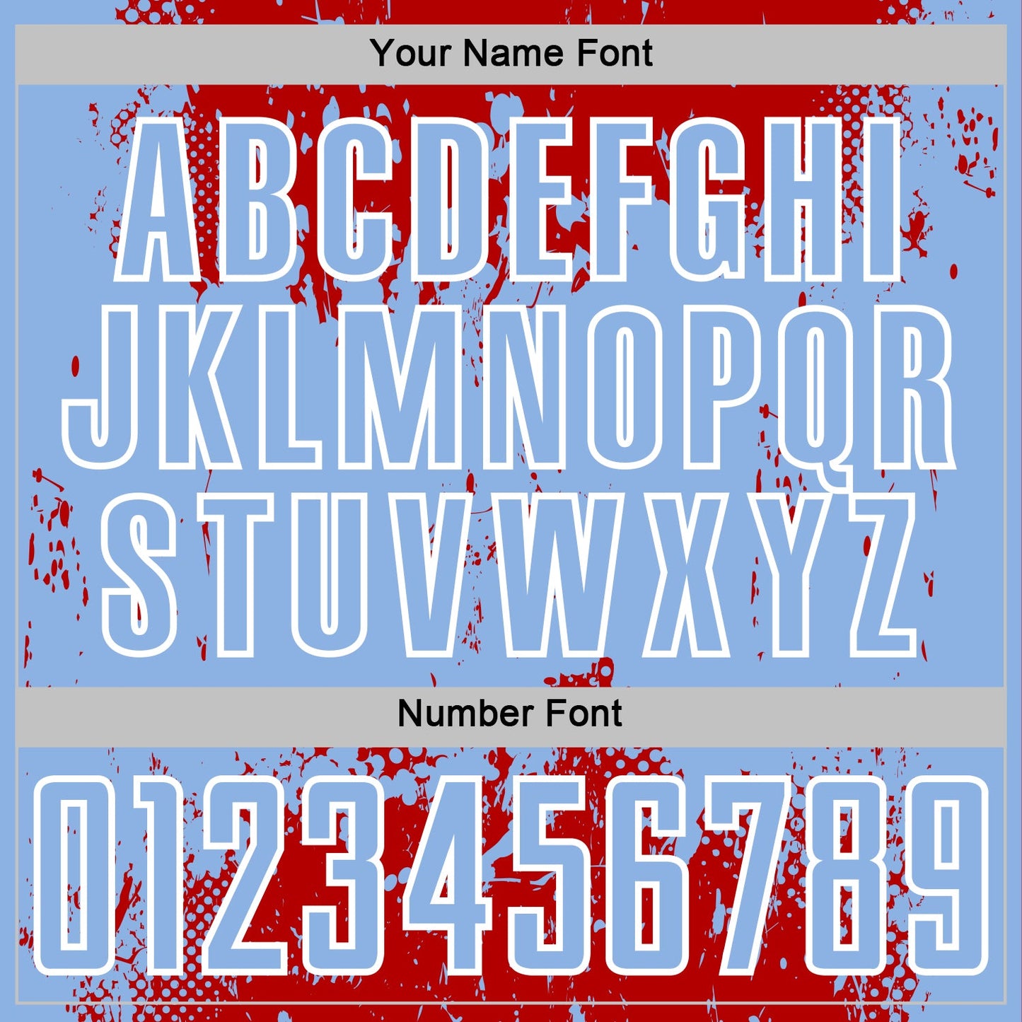 Custom Red Light Blue-White Abstract Splatter Grunge Art Sports Sublimation Soccer Uniform Jersey Limited