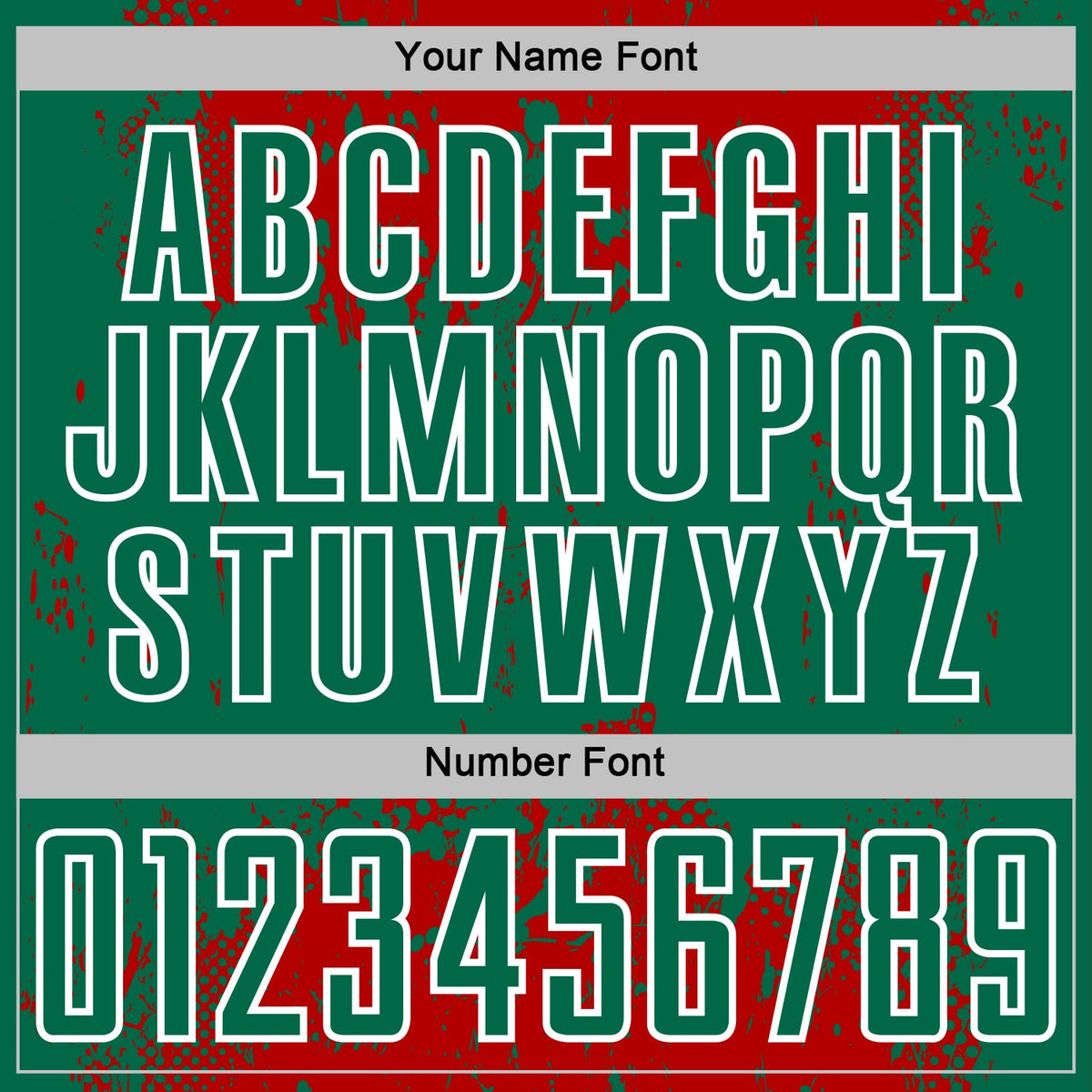 Custom Red Kelly Green-White Abstract Splatter Grunge Art Sports Sublimation Soccer Uniform Jersey Limited