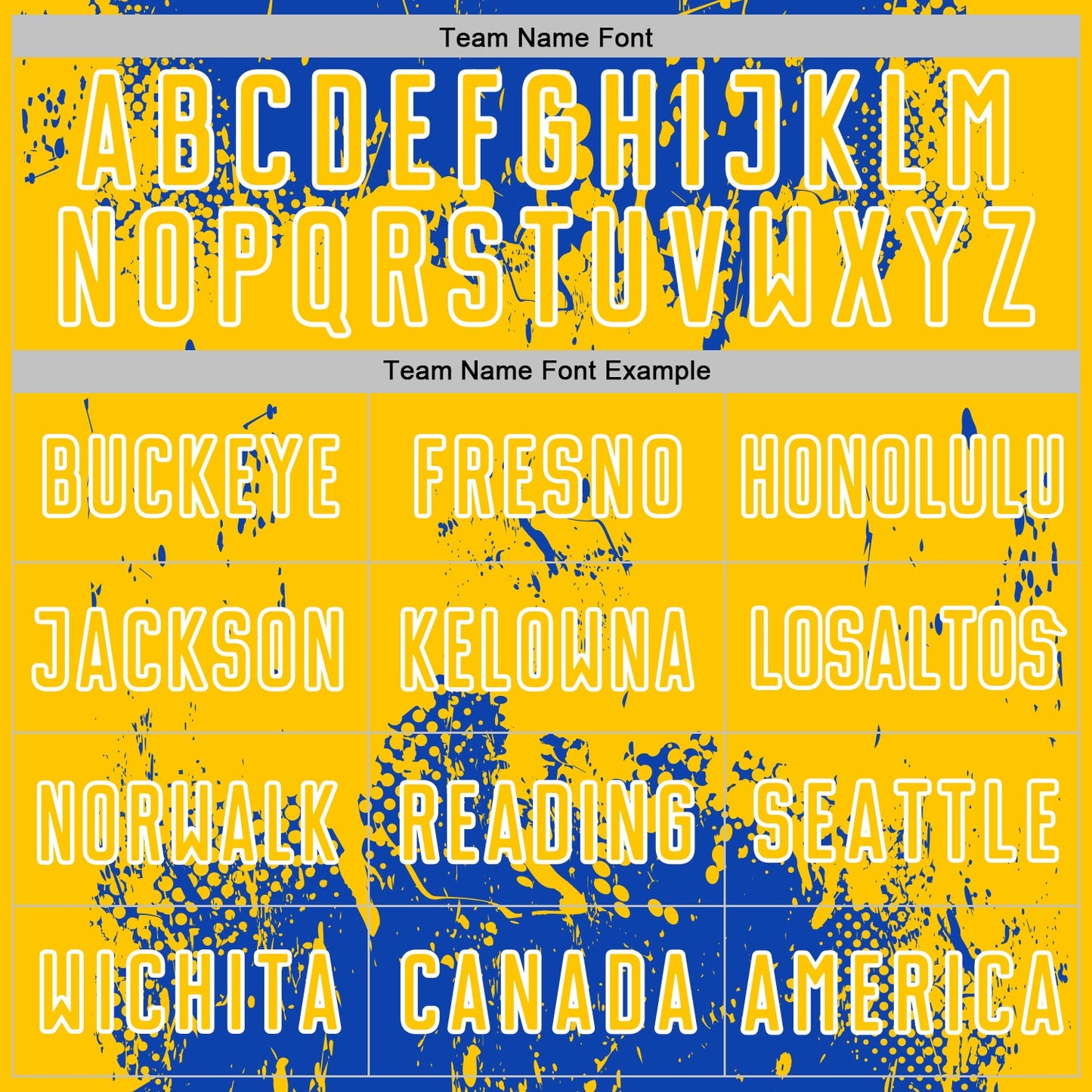 Custom Thunder Blue Yellow-White Abstract Splatter Grunge Art Sports Sublimation Soccer Uniform Jersey Limited