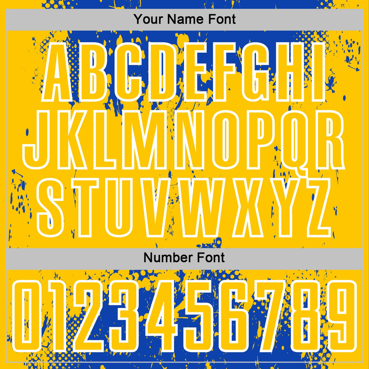 Custom Thunder Blue Yellow-White Abstract Splatter Grunge Art Sports Sublimation Soccer Uniform Jersey Limited