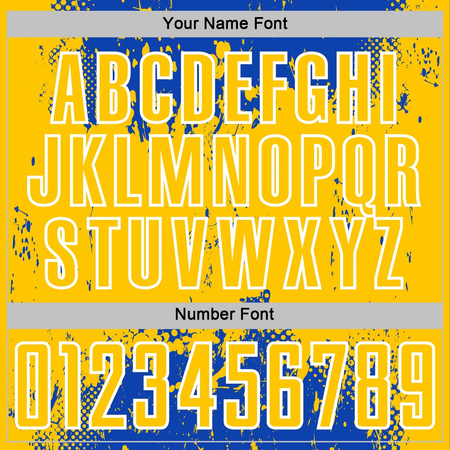 Custom Thunder Blue Yellow-White Abstract Splatter Grunge Art Sports Sublimation Soccer Uniform Jersey Limited