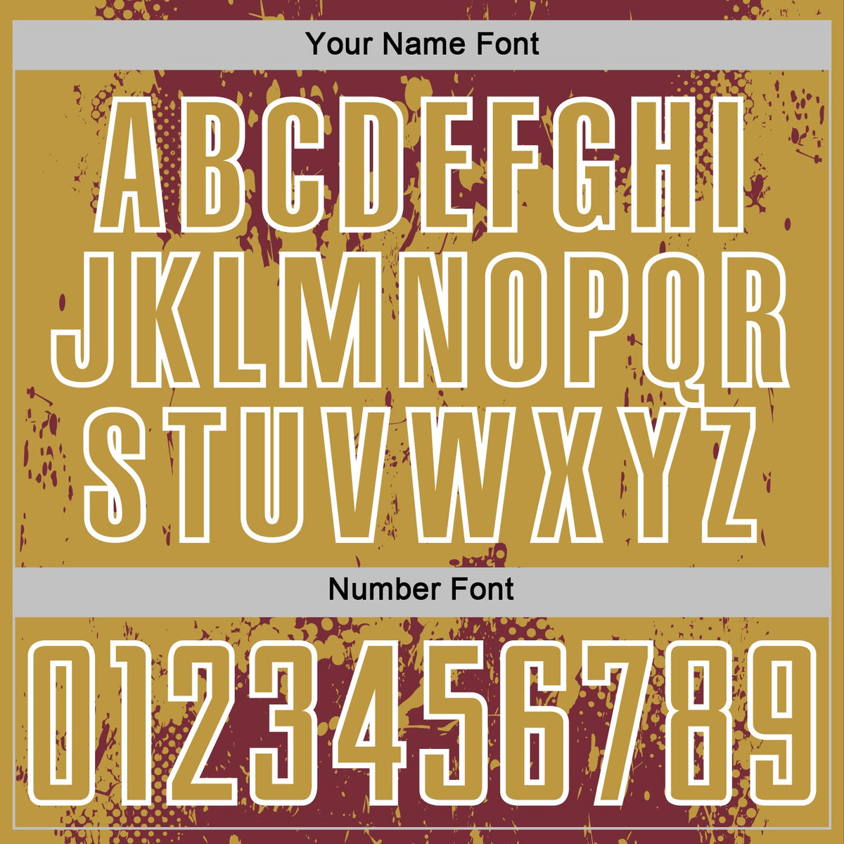 Custom Burgundy Old Gold-White Abstract Splatter Grunge Art Sports Sublimation Soccer Uniform Jersey Limited