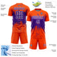 Custom Orange Purple-White Abstract Splatter Grunge Art Sports Sublimation Soccer Uniform Jersey Limited
