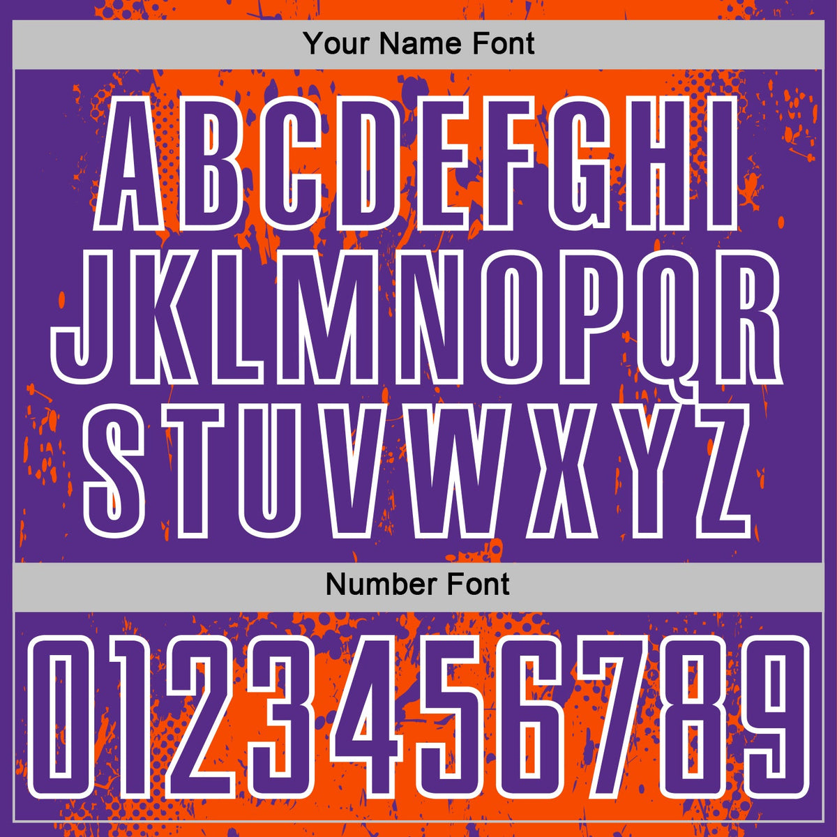 Custom Orange Purple-White Abstract Splatter Grunge Art Sports Sublimation Soccer Uniform Jersey Limited