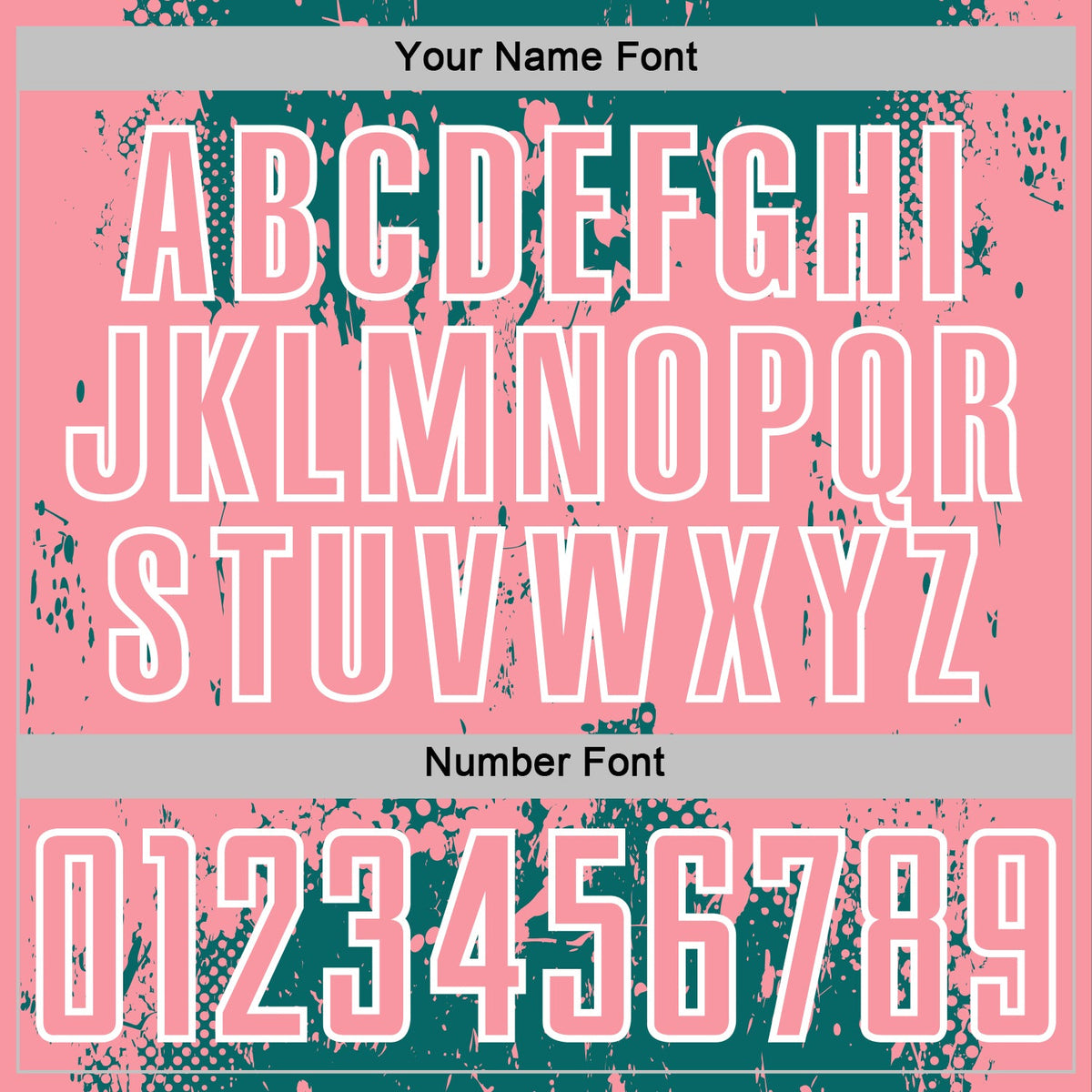 Custom Teal Medium Pink-White Abstract Splatter Grunge Art Sports Sublimation Soccer Uniform Jersey Limited