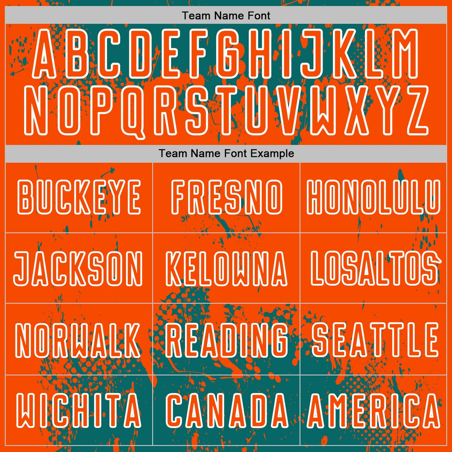 Custom Teal Orange-White Abstract Splatter Grunge Art Sports Sublimation Soccer Uniform Jersey Limited