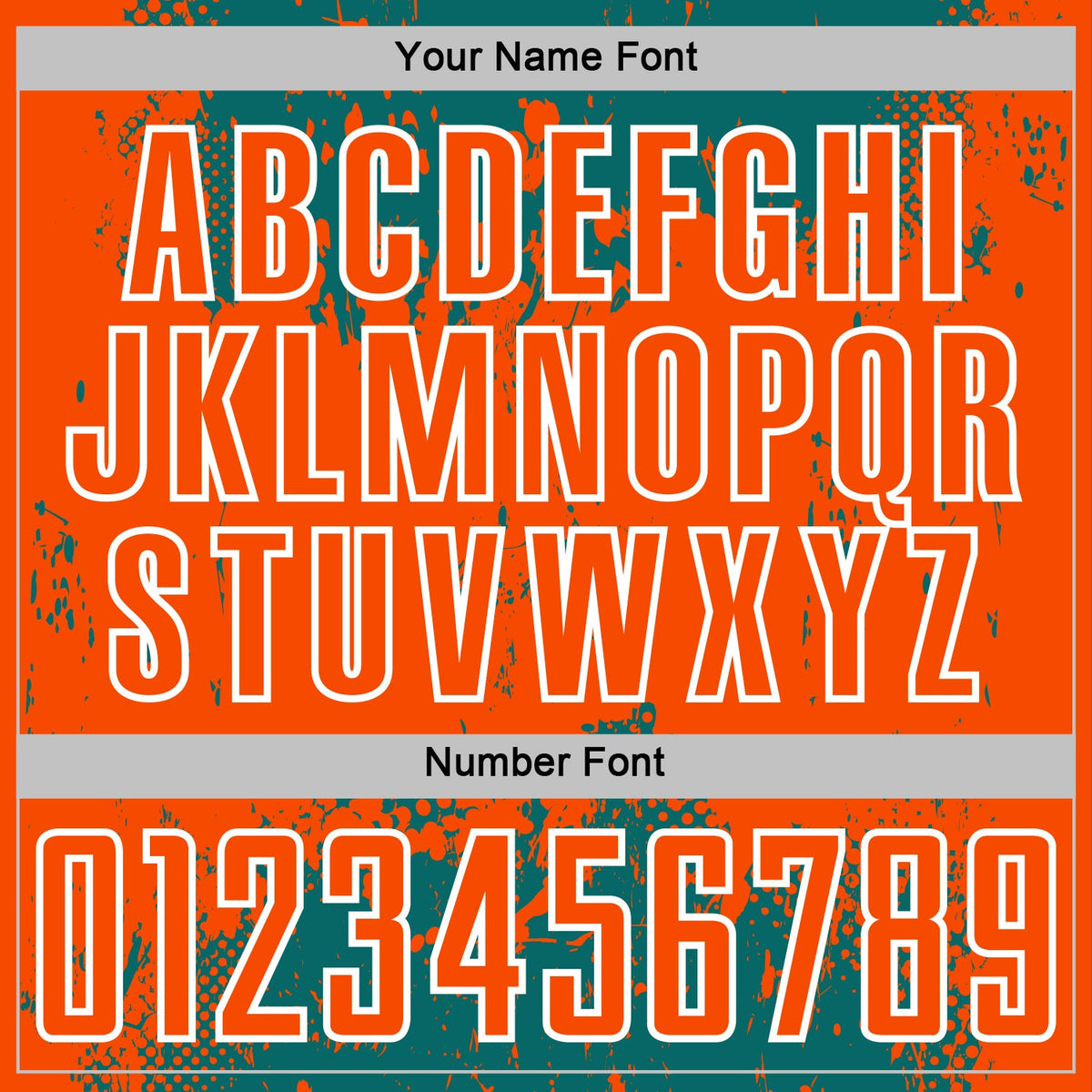 Custom Teal Orange-White Abstract Splatter Grunge Art Sports Sublimation Soccer Uniform Jersey Limited