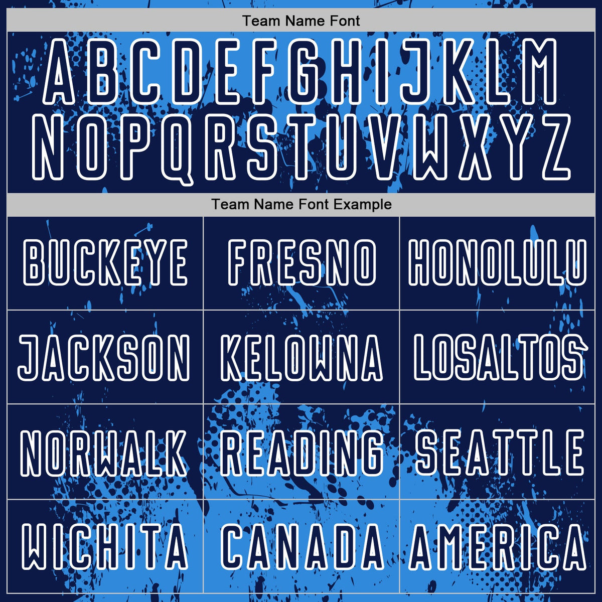 Custom Powder Blue Navy-White Abstract Splatter Grunge Art Sports Sublimation Soccer Uniform Jersey Limited