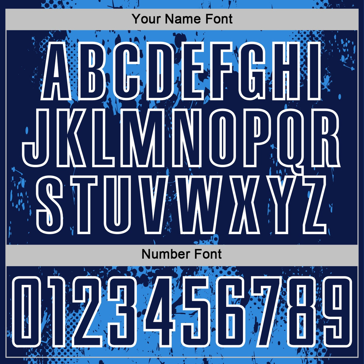 Custom Powder Blue Navy-White Abstract Splatter Grunge Art Sports Sublimation Soccer Uniform Jersey Limited