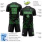 Custom Black Grass Green-White Curve Lines Sports Sublimation Soccer Uniform Jersey Limited