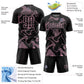 Custom Black Light Pink Curve Lines Sports Sublimation Soccer Uniform Jersey Limited