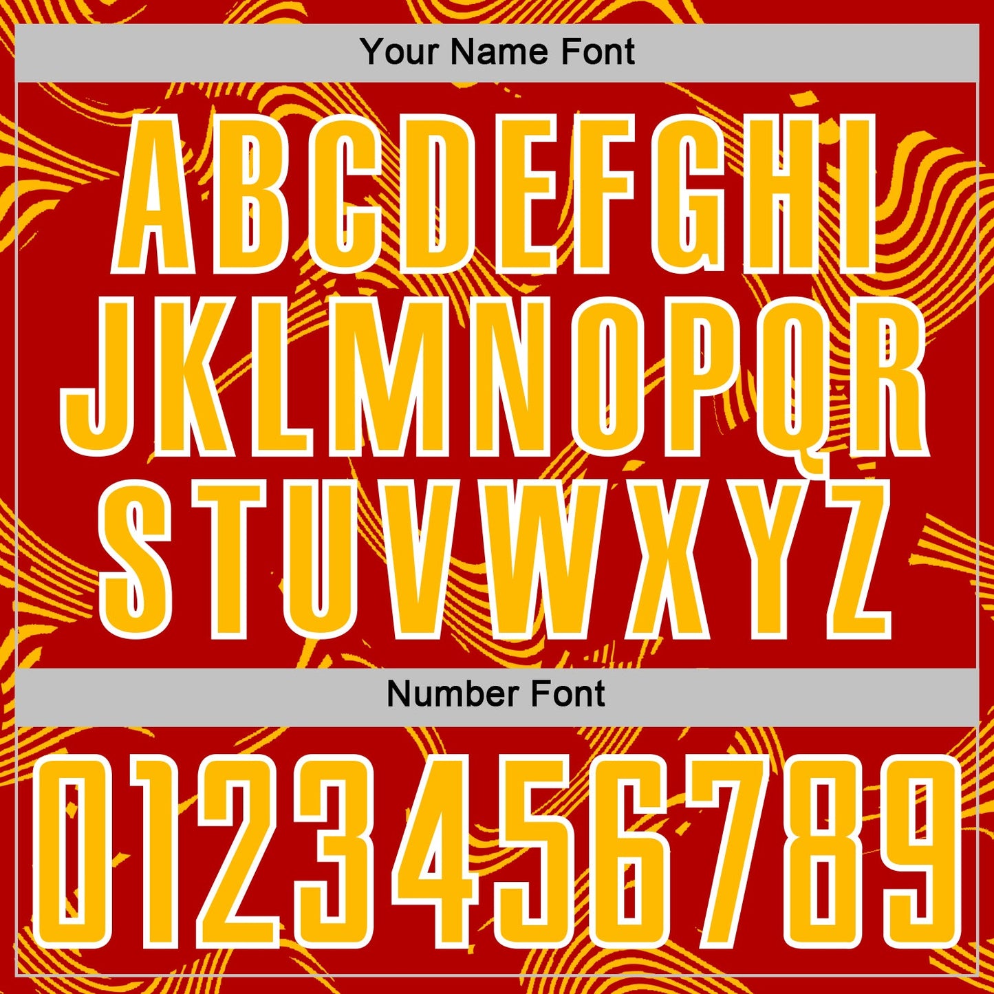 Custom Red Gold-White Curve Lines Sports Sublimation Soccer Uniform Jersey Limited