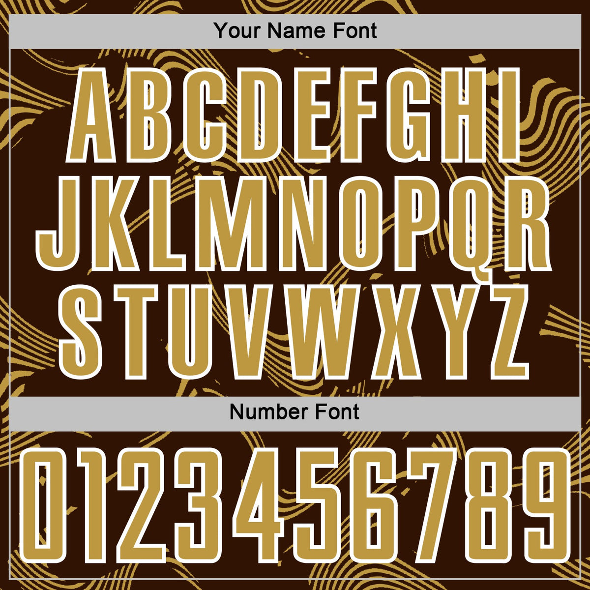 Custom Brown Old Gold-White Curve Lines Sports Sublimation Soccer Uniform Jersey Limited