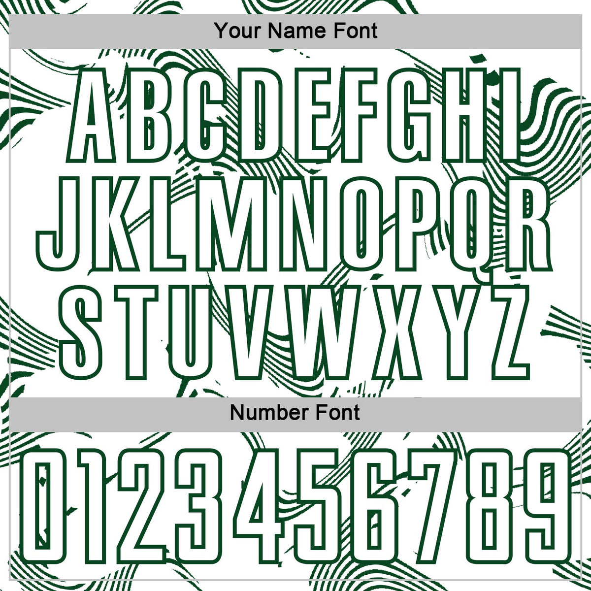 Custom White Green Curve Lines Sports Sublimation Soccer Uniform Jersey Limited