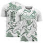 Custom White Green Curve Lines Sports Sublimation Soccer Uniform Jersey