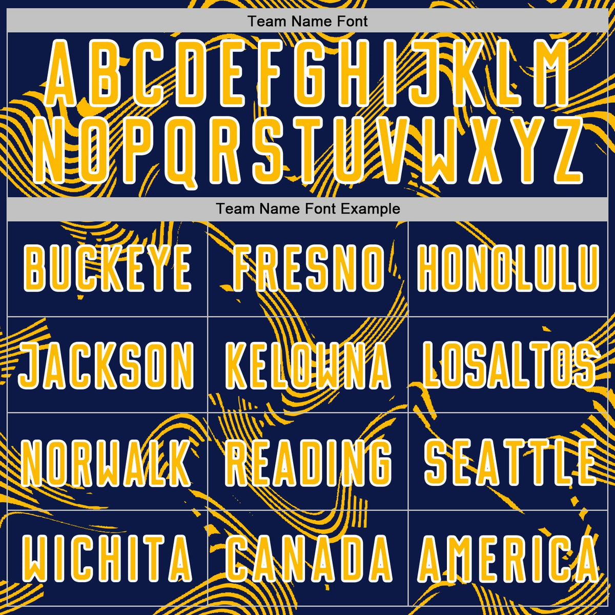 Custom Navy Gold-White Curve Lines Sports Sublimation Soccer Uniform Jersey Limited