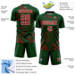 Custom Green Red-White Curve Lines Sports Sublimation Soccer Uniform Jersey Limited