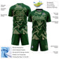 Custom Green Cream Curve Lines Sports Sublimation Soccer Uniform Jersey Limited