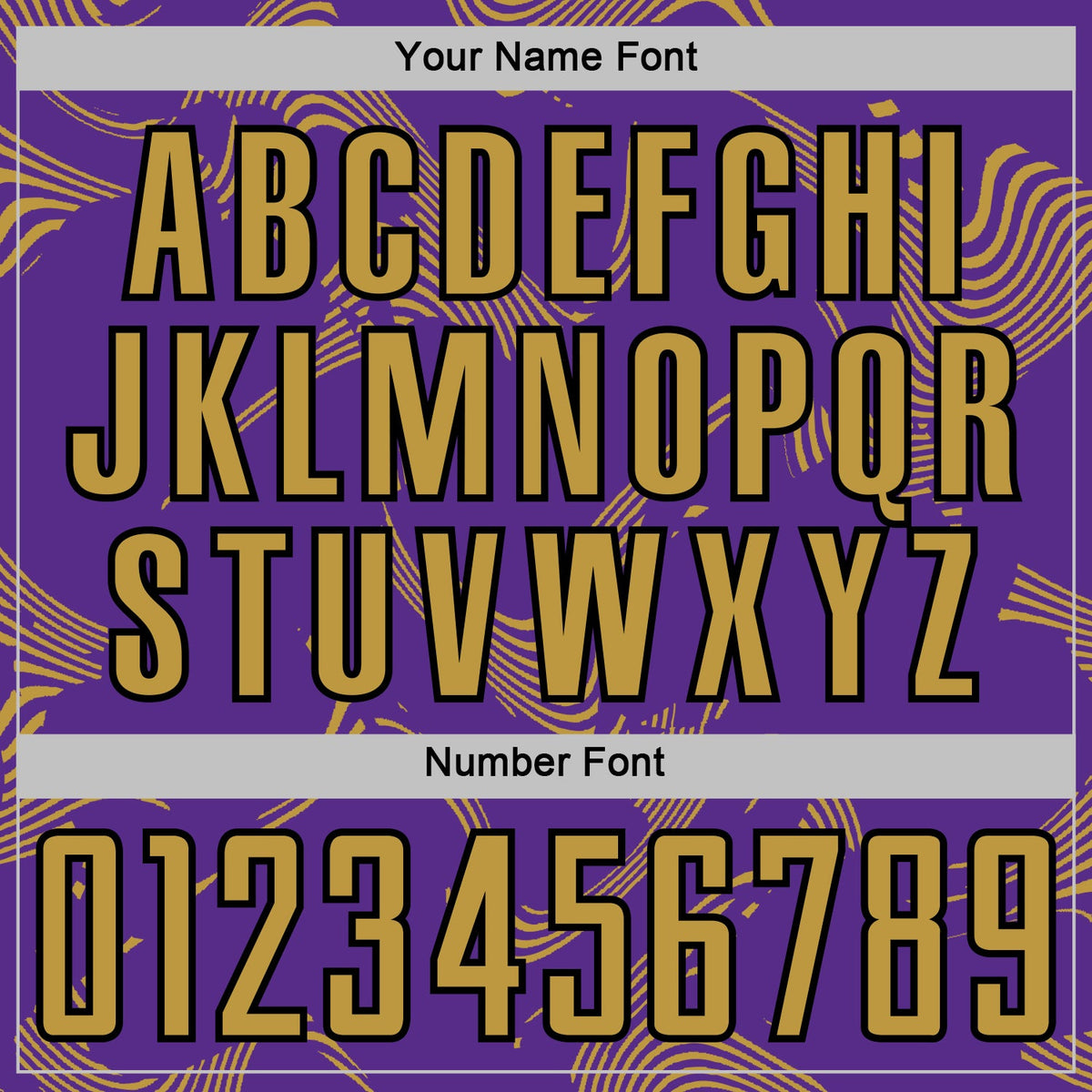 Custom Purple Old Gold-Black Curve Lines Sports Sublimation Soccer Uniform Jersey Limited