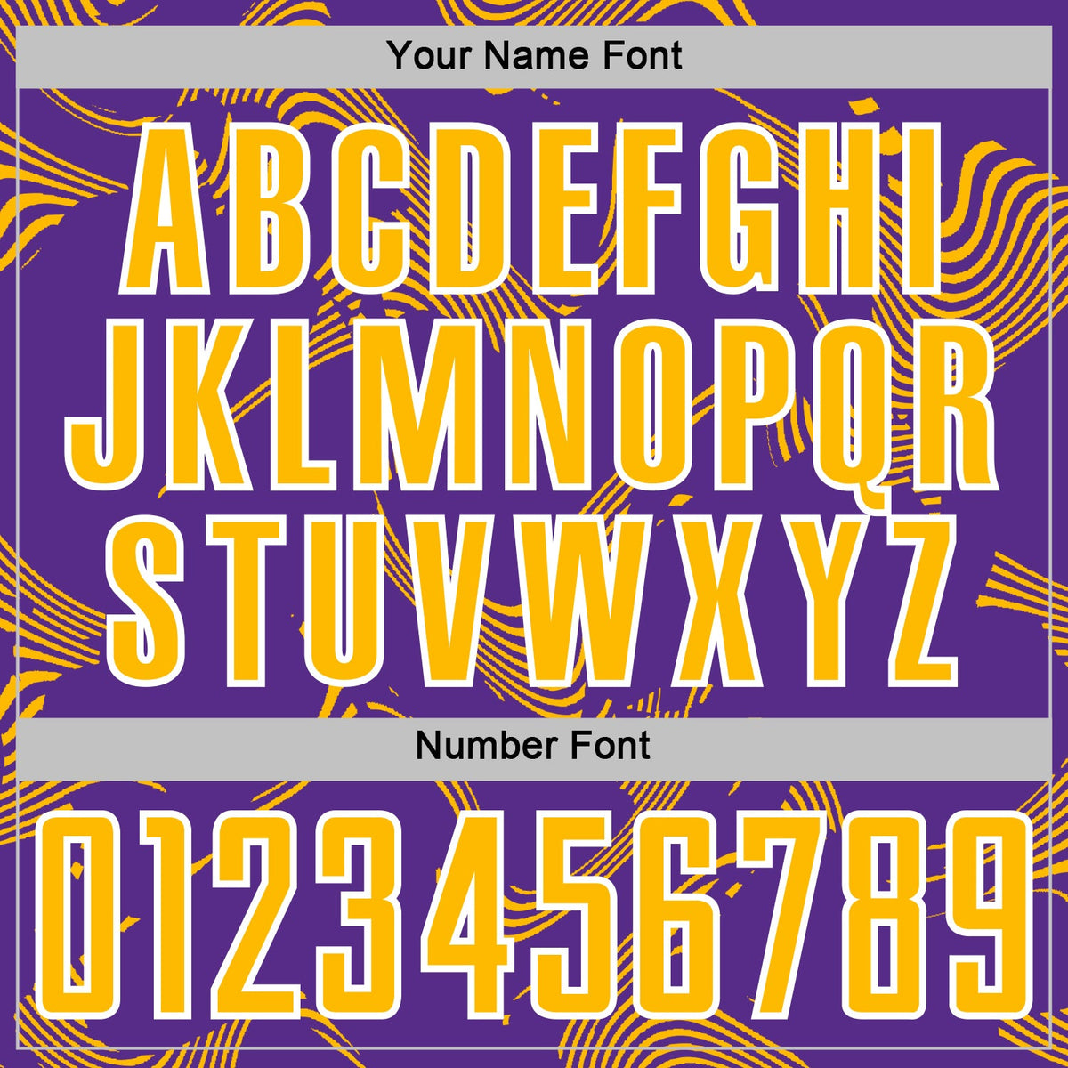 Custom Purple Gold-White Curve Lines Sports Sublimation Soccer Uniform Jersey Limited