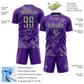 Custom Purple Gray-Black Curve Lines Sports Sublimation Soccer Uniform Jersey Limited