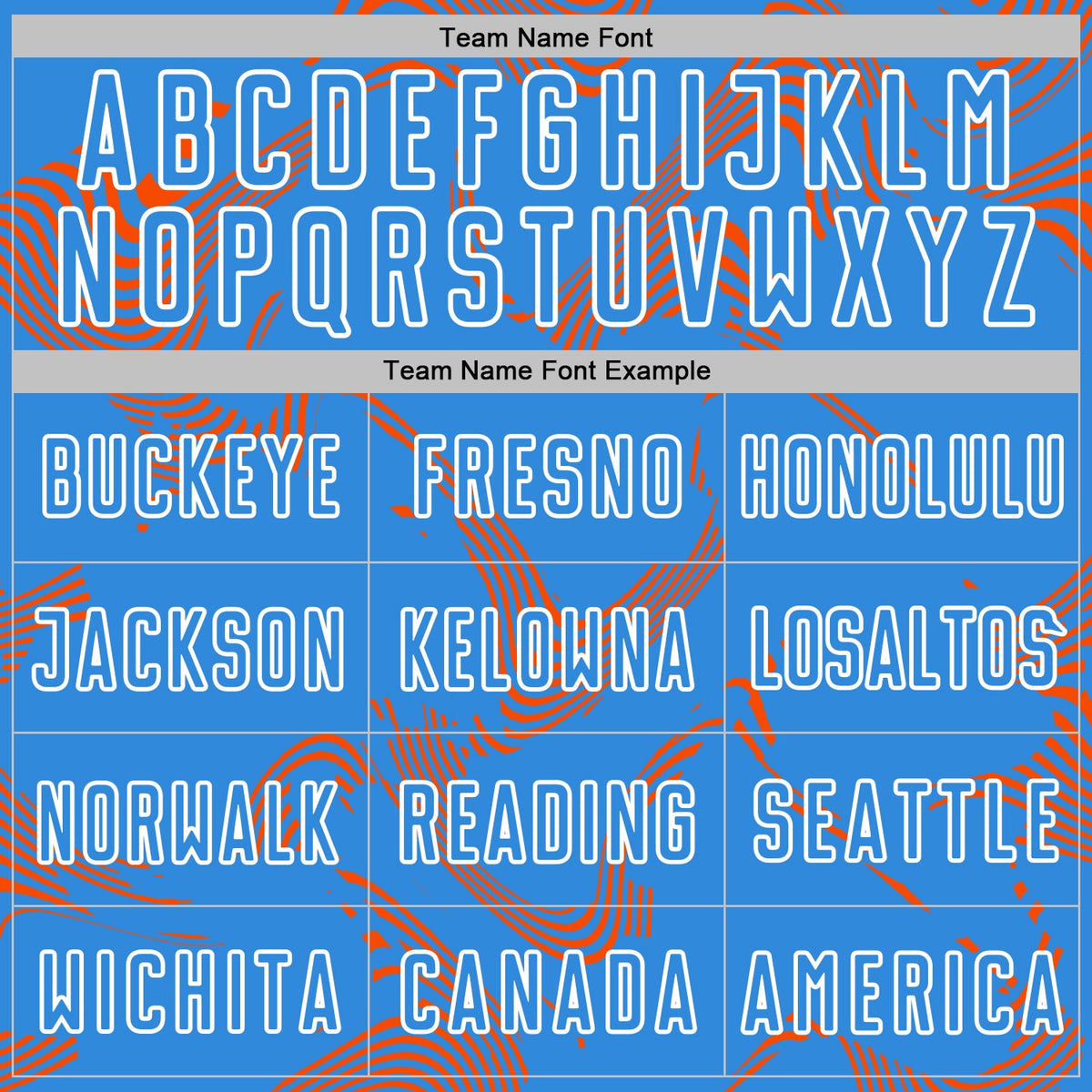 Custom Powder Blue Orange-White Curve Lines Sports Sublimation Soccer Uniform Jersey Limited