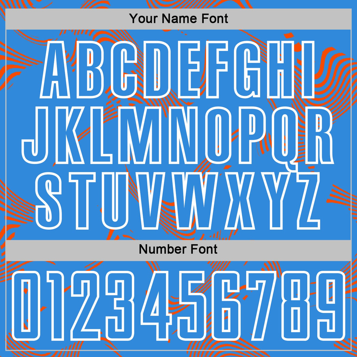 Custom Powder Blue Orange-White Curve Lines Sports Sublimation Soccer Uniform Jersey Limited