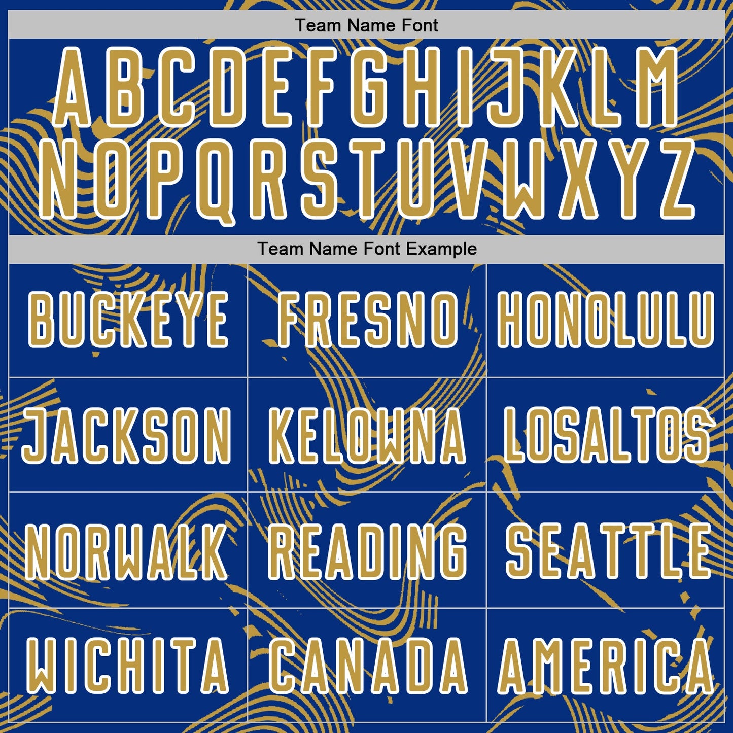 Custom Royal Old Gold-White Curve Lines Sports Sublimation Soccer Uniform Jersey Limited