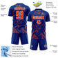 Custom Royal Orange-White Curve Lines Sports Sublimation Soccer Uniform Jersey Limited