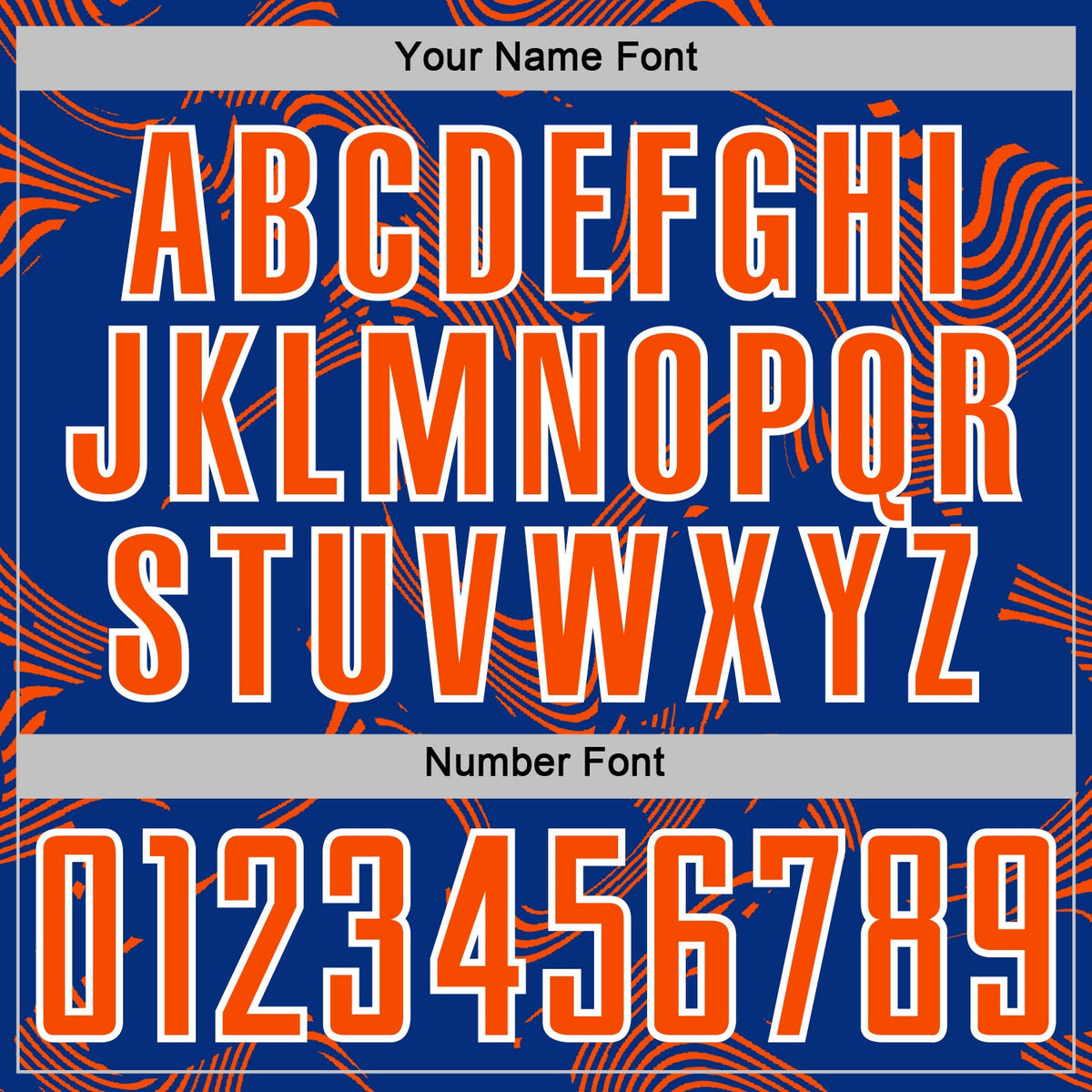 Custom Royal Orange-White Curve Lines Sports Sublimation Soccer Uniform Jersey Limited